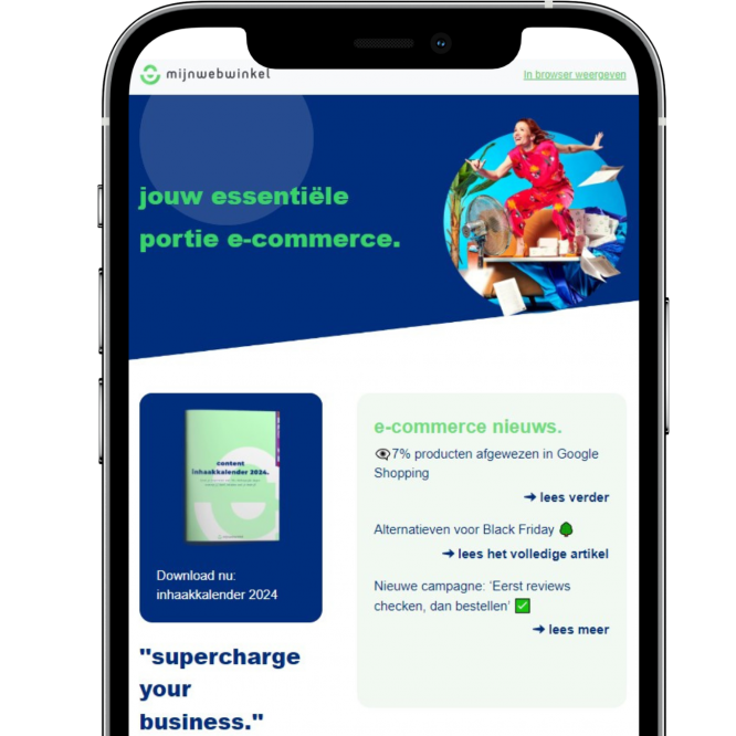 Mijnwebwinkel nieuwsbrief